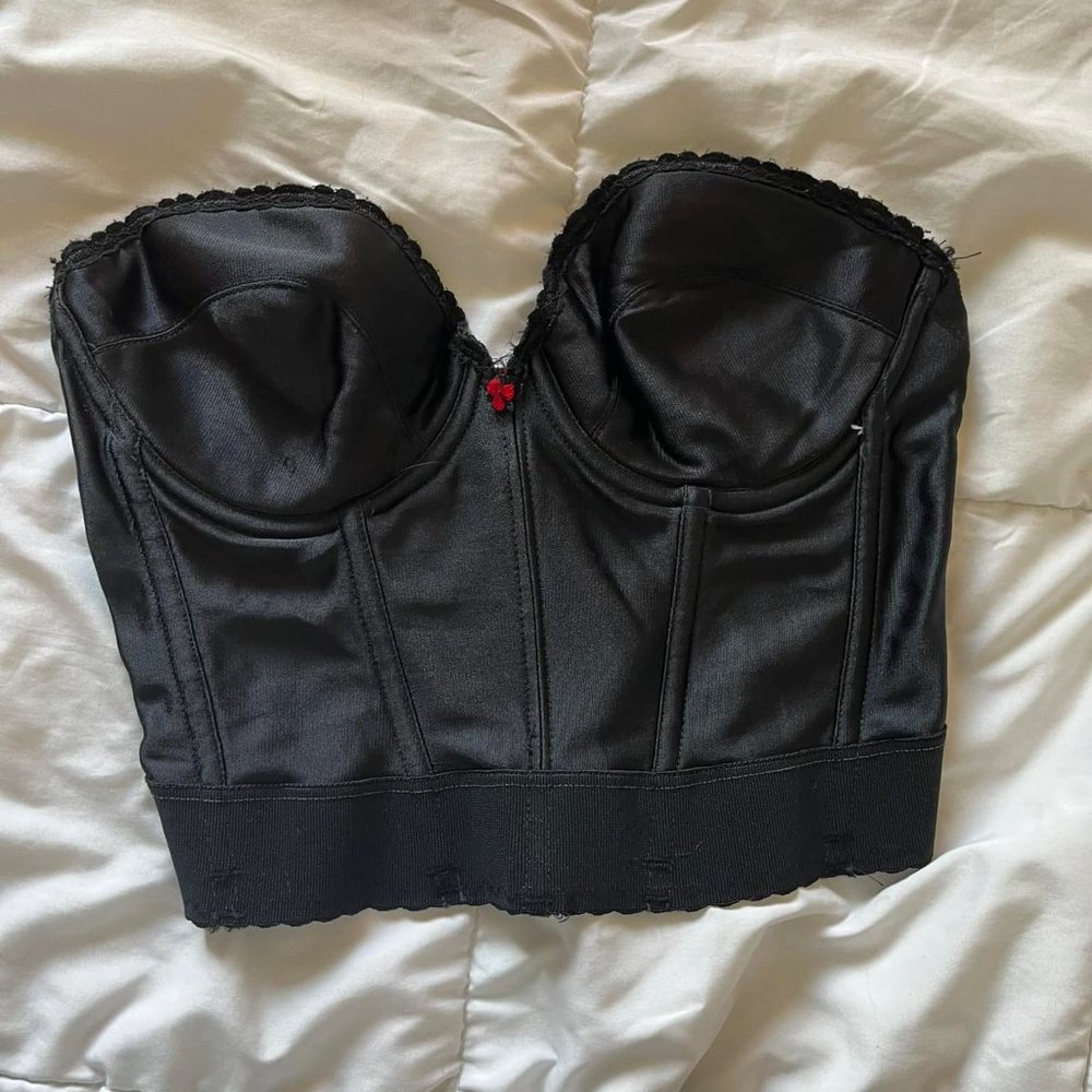 BLACK VINTAGE BUSTIER TOP